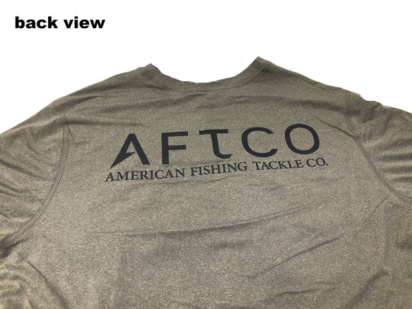 AFTCO Samurai 2 Short Sleeve T Shirt - Steel Heather with Red/Black TRO Logo