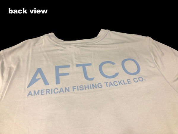 AFTCO Samurai 2 Short Sleeve T Shirt - Oyster Grey Heather with Red/Black TRO Logo