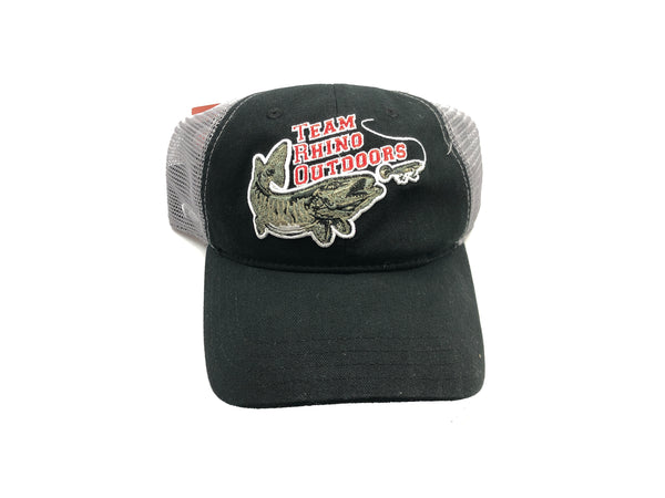 Team Rhino Outdoors Black w/Grey mesh Snapback Hat