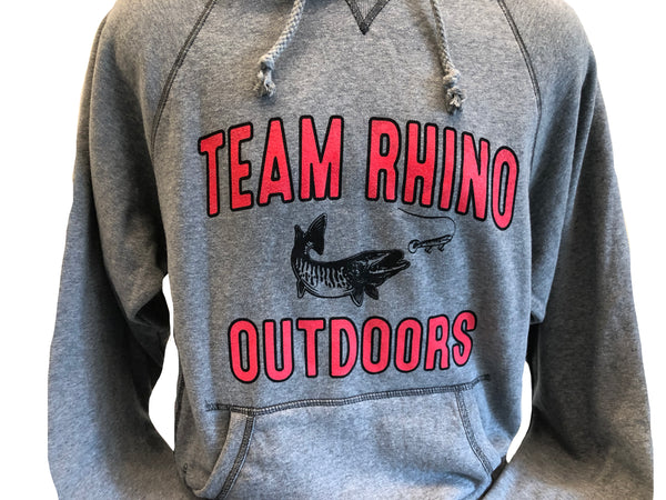 Team Rhino Outdoors - Gunmetal Red/Black Logo Hoodie