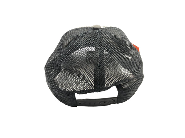 Team Rhino Outdoors Black/Stone Mesh Snapback Hat w/red Lettering