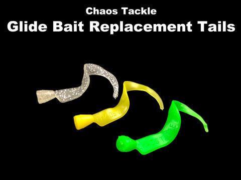 Chaos Tackle Glide Bait Replacement Tails (4 per pack)