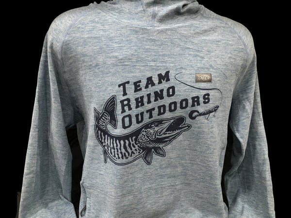 AFTCO - Coastal Layer Pullover Hood Air Force Blue Heather with TRO Logo