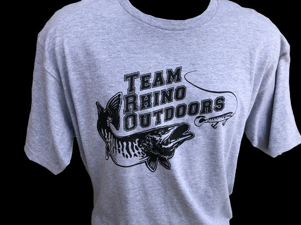 Team Rhino Outdoors  Heather Grey/Black Short Sleeve Classic Logo T