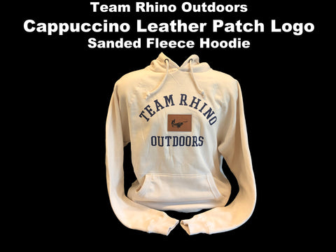 TRO - Cappuccino Leather Patch Logo Sanded Fleece Hoodie