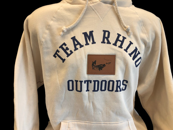 TRO - Cappuccino Leather Patch Logo Sanded Fleece Hoodie