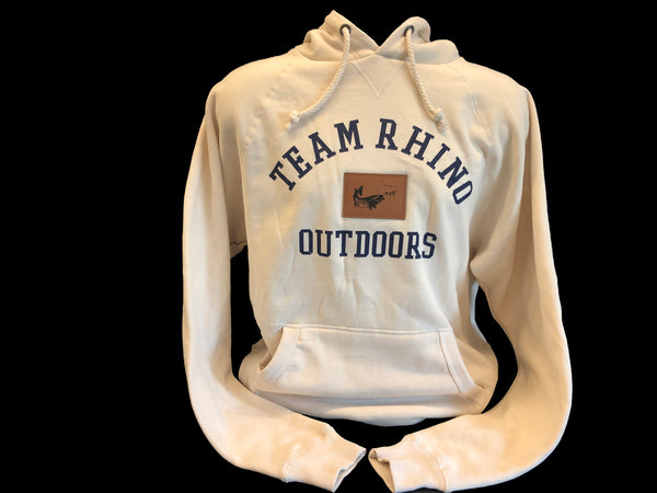 TRO - Cappuccino Leather Patch Logo Sanded Fleece Hoodie