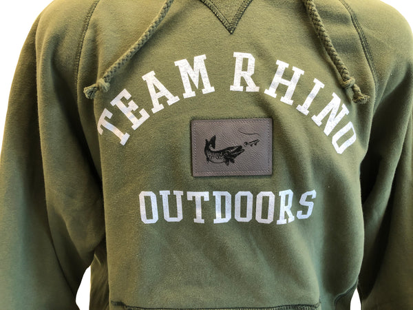 TRO - Turf Leather Patch Logo Sanded Fleece Hoodie
