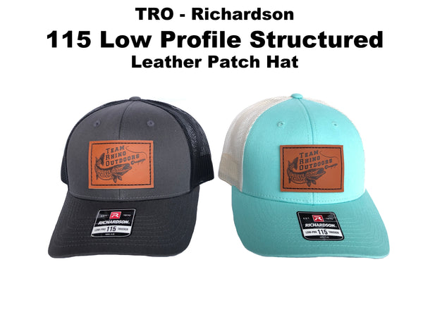TRO - Richardson 115 Low Profile Structured LEATHER Patch Hat - (Various Colors)