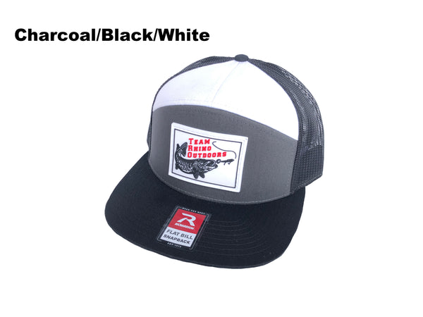 TRO - Richardson 168 - 7 Panel Trucker PVC Patch Hat - RED Logo (Various Colors)