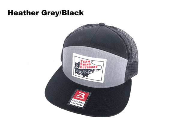 TRO - Richardson 168 - 7 Panel Trucker PVC Patch Hat - RED Logo (Various Colors)