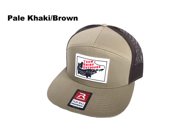 TRO - Richardson 168 - 7 Panel Trucker PVC Patch Hat - RED Logo (Various Colors)