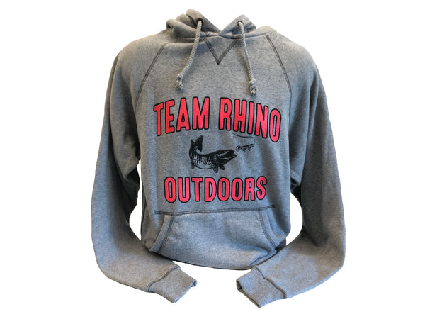 Team Rhino Outdoors - Gunmetal Red/Black Logo Hoodie