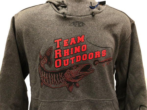 AFTCO - Shadow Hoodie Charcoal with Red TRO Logo