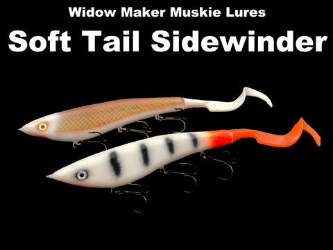 Widow Maker Muskie Lures - Soft Tail Sidewinder