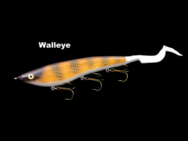 Widow Maker Muskie Lures - Soft Tail Sidewinder
