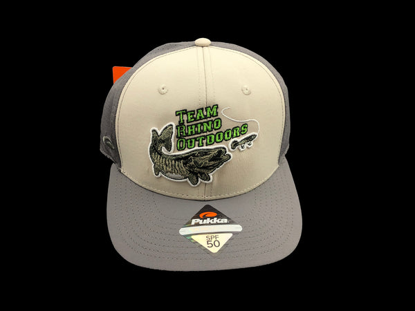 Team Rhino Outdoors Grey Stone High Crown Lime Logo Hat
