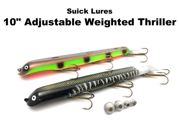 Suick Lures 10" Adjustable Weighted Wood Thriller