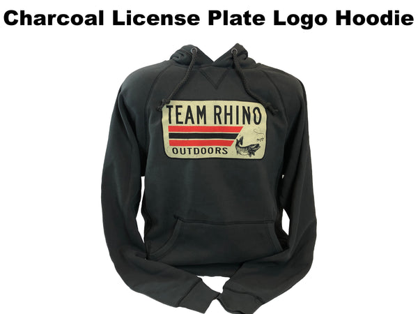 Team Rhino Outdoors - Charcoal License Plate Logo Hoodie
