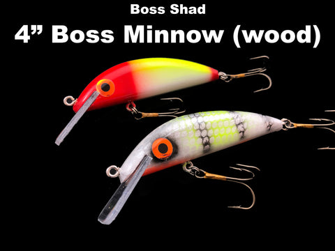 NEW Boss Shad 4" Boss Minnow (wood)
