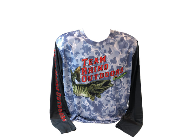 TRO - Cloud Camo/Red Logo Long Sleeve Performance T