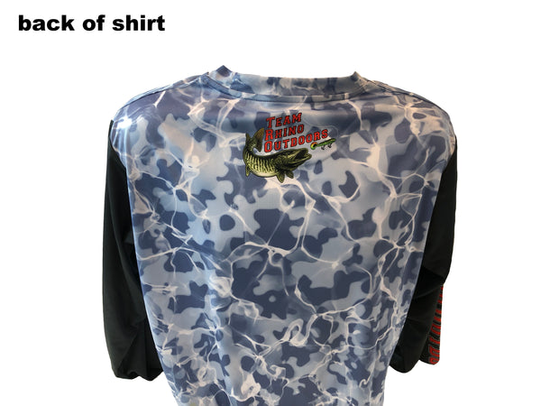 TRO - Cloud Camo/Red Logo Long Sleeve Performance T