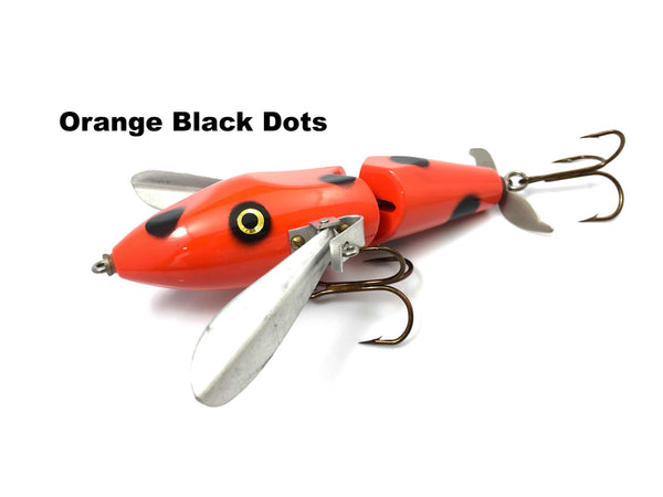 Bobbie Baits Creepin' Hawg - Orange Black Dots