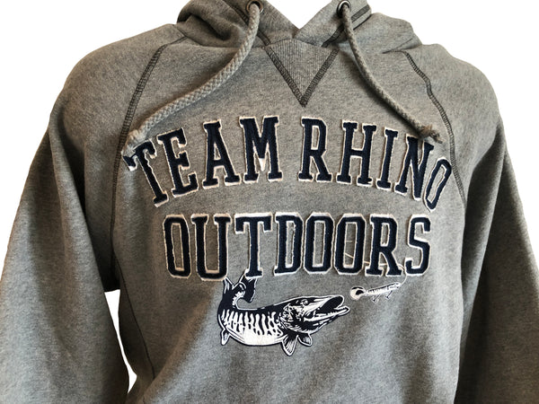 TRO - Gunmetal/Navy Fish and Lure Appliqué Hoodie (XS Size Only)