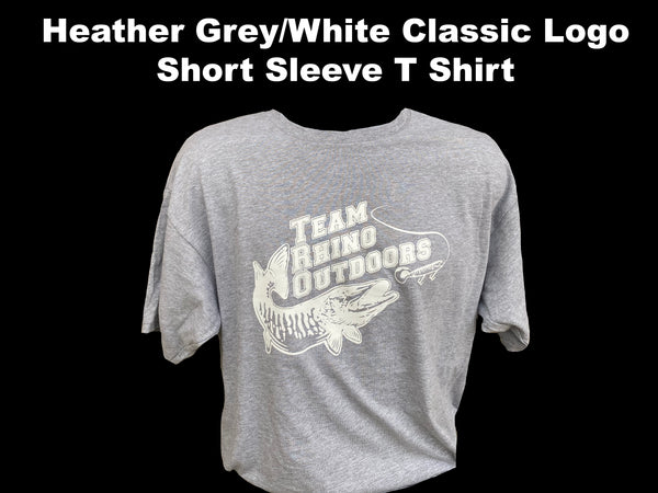 Team Rhino Outdoors -  Heather Grey/White Classic Logo Short Sleeve T Shirt