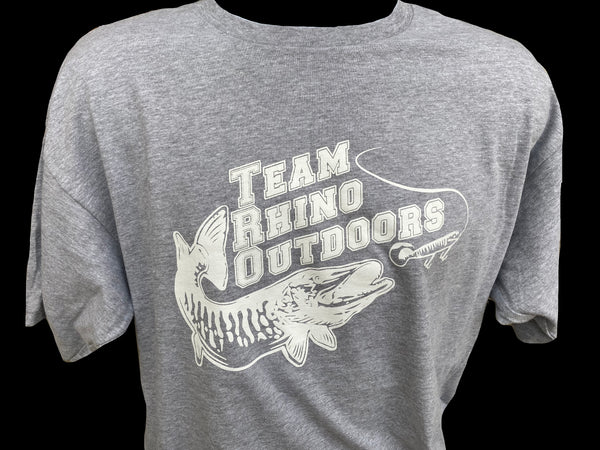 Team Rhino Outdoors -  Heather Grey/White Classic Logo Short Sleeve T Shirt