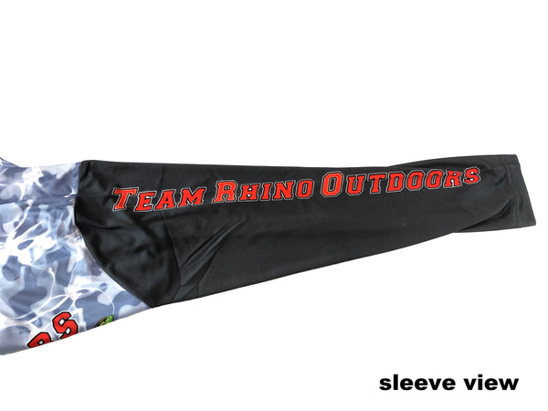 TRO - Cloud Camo/Red Logo Long Sleeve Performance T