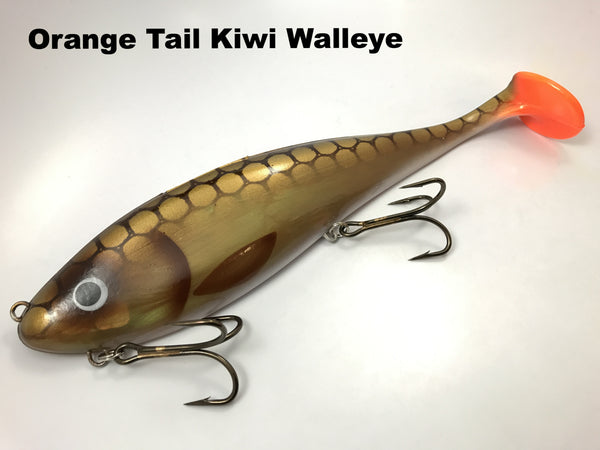 Musky Innovations Magnum Swimmin' Dawg - Orange Tail Kiwi Walleye