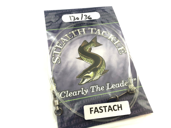 Stealth Tackle - 130# Fluorocarbon Trolling Leader FASTACH (ST130T Fastach)