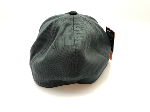Team Rhino Outdoors Black/Charcoal/Lime Flex Fit Hat w/raised fish logo