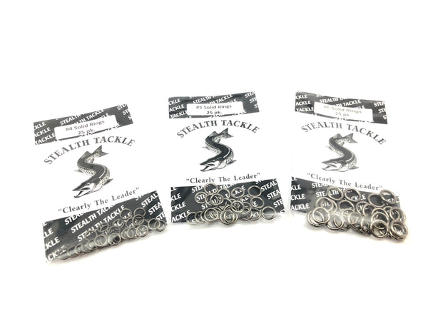 Stealth Tackle Solid Rings 25 pack (3 sizes)