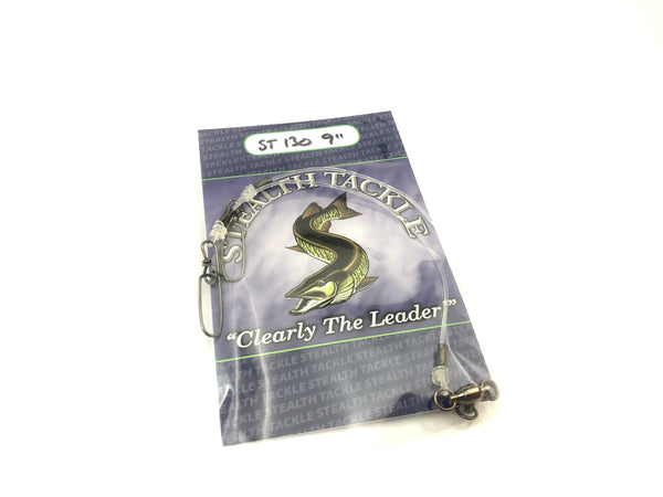Stealth Tackle - 130# Fluorocarbon Leader 9" Length (2 pack - ST130-9")