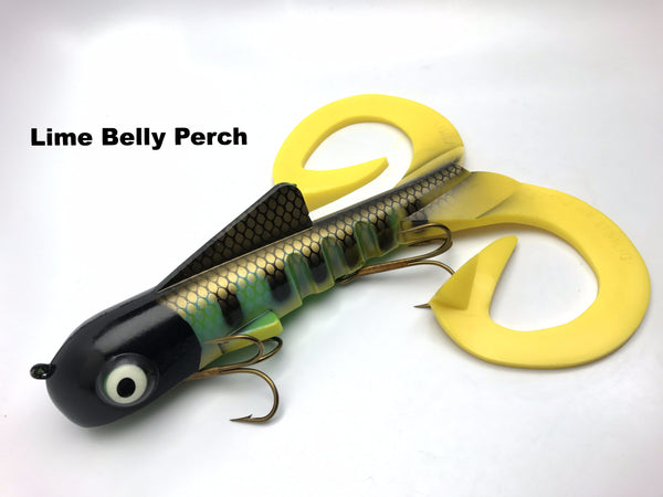 Musky Innovations Magnum Double Dawg - Lime Belly Perch