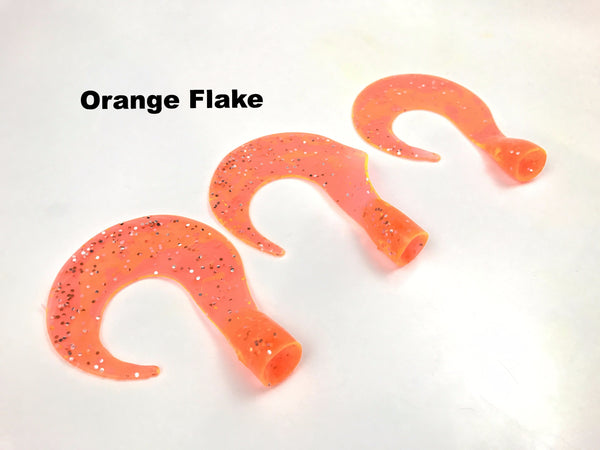 Phantom Lures 7.5" Replacement Tails - Orange Flake