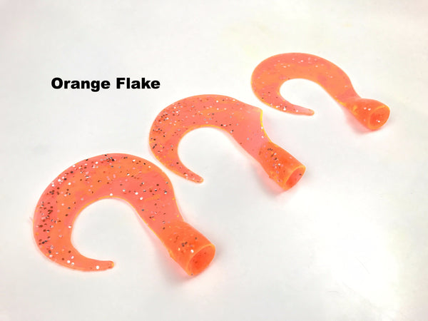 Phantom Lures 6" Replacement Tails - Orange Flake