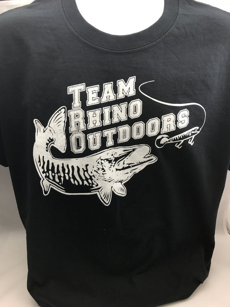 Team Rhino Outdoors  Black/White Short Sleeve Classic Logo T