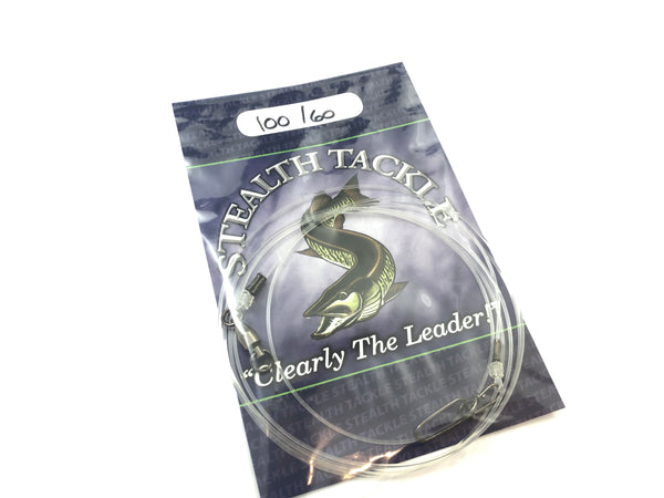 Stealth Tackle - 100# 60" Fluorocarbon Small Bait Trolling Leader (ST100T 60")