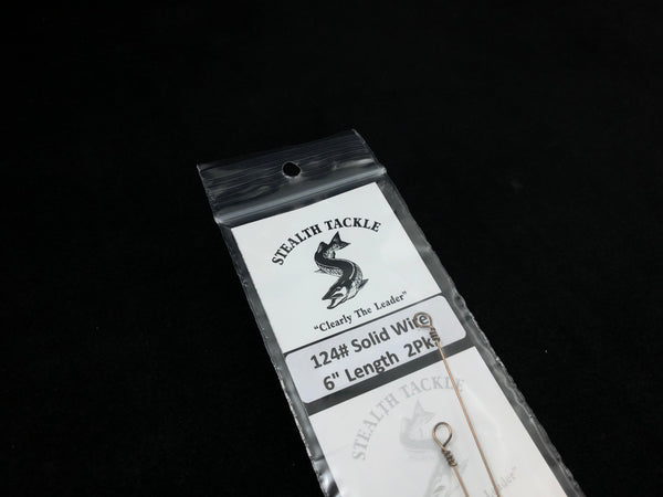 Stealth Tackle - 124# Solid Wire Small Bait Leader (2 pack - ST124)