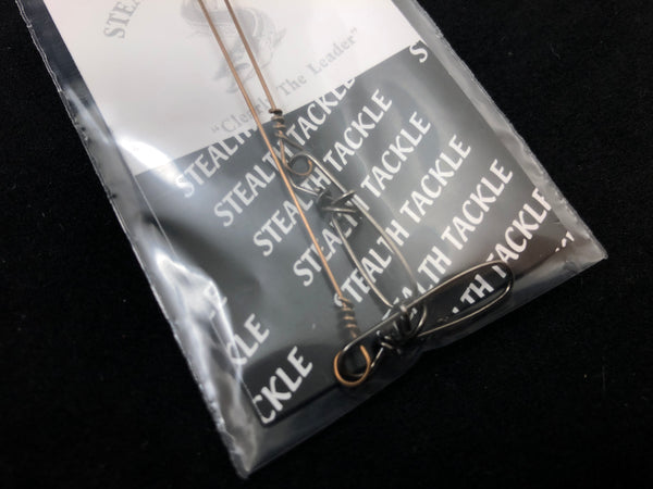 Stealth Tackle - 124# Solid Wire Small Bait Leader (2 pack - ST124)