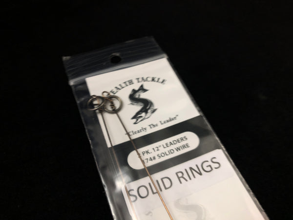Stealth Tackle - 174# Wire Leaders w/solid ring (2 pack ST174 Solid)
