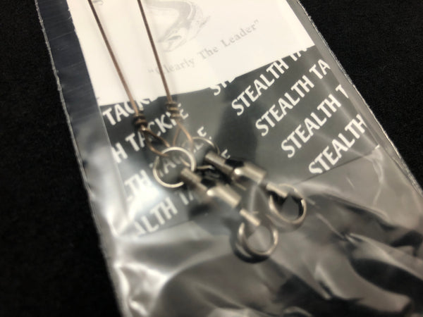 Stealth Tackle - 174# Wire Leaders w/solid ring (2 pack ST174 Solid)