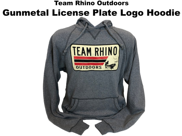 Team Rhino Outdoors - Gunmetal License Plate Logo Hoodie