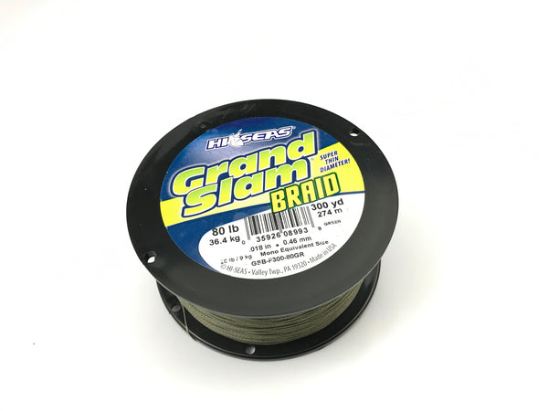 Hi Seas 80# Grand Slam Braid 300 yd Spool