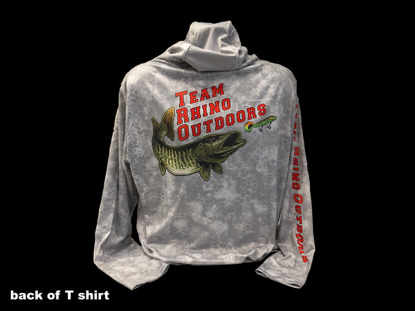 TRO - Grey Scale/RED Logo Long Sleeve Hooded Performance T