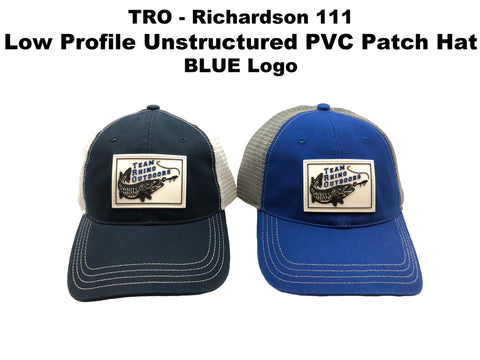 TRO - Richardson 111 Low Profile Unstructured PVC Patch Hat - BLUE Logo (Various Colors)