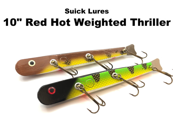 Suick Lures 10" RED HOT Weighted Thriller